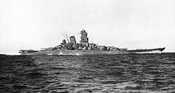 Yamato on sea trial