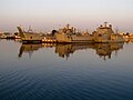 From L to R: USAV MG Charles P. Gross (LSV-5), USAV MG Robert Smalls (LSV-8), and the USAV Churubusco (LCU-2013). Photo was taken while aboard the USAV Five Forks (LCU-2018)