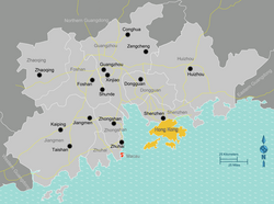 Detailed map of the Guangdong-Hong Kong-Macau Greater Bay Area