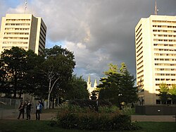Jeanne Lapointe (left) and Felix-Antoine Savard (right) buildings
