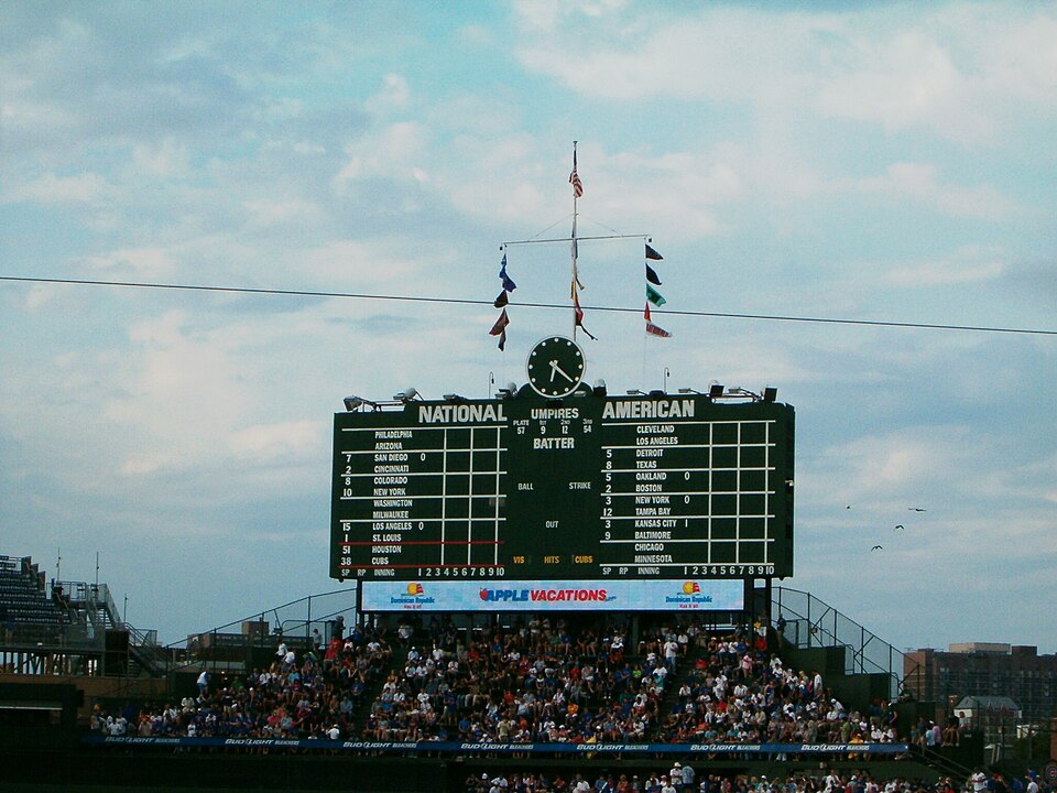 File:Scoreboard at Wrigley.jpg