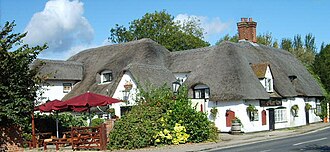 English pub names such as The Barley Mow (like this pub at Clifton Hampden) allude to the use of barley to make the beer available inside.