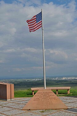 Monument at the top of Mont de Sigolsheim honors the American soldiers who fought for the liberation of Alsace at the site of the Battle of Sigolsheim in Dec. 1944.