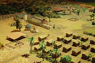 Model of a French colonial plantation
