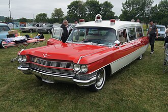 1964 Cadillac ambulance with Miller-Meteor body.