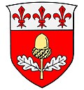 Coat of arms of the du Quesne family, granted on 2 September 2003.