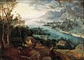 Flußlandschaft mit einem Sämann, Pieter Brueghel the Elder, 1557