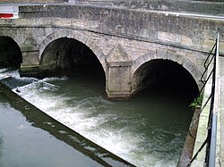 River Biss flowing under the town bridge