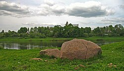 A Boris stone retrieved from the Drujka River has become a local tourist attraction.