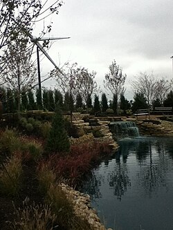In Columbus, Ohio, Polaris Founder's Park was opened in 2011 and holds a 35-foot wind sculpture.