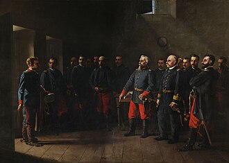 Francisco Bolognesi announces his intention to fight until the end (La respuesta, 1891)