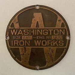 Washington Winch Boiler Plate.