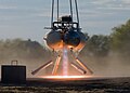 Image 7Armadillo Aerospace's quad vehicle showing visible banding (shock diamonds) in the exhaust jet (from Rocket engine)