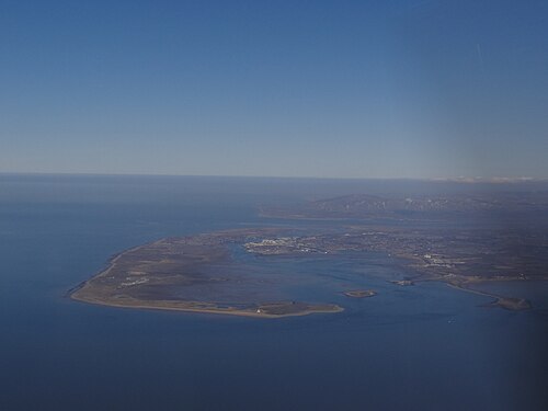 Aerial view of Barrow and Walney Island