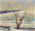 Winter landscape from Olcza, 1910