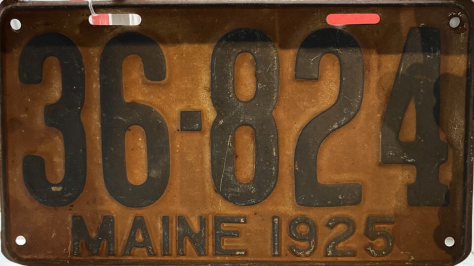 File:Maine License Plate 1925.jpg