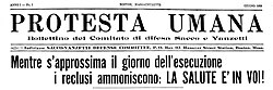 A black-and-white newspaper headline