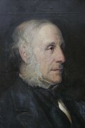 Detail of the portrait of William Fane De Salis presented to him by the London Chartered Bank of Australia in 1880