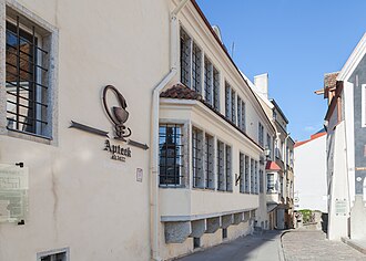 The Raeapteek, built in 1422, is one of the oldest continuously running pharmacies in Europe.