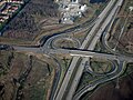 The Parclo interchange design is used throughout the 400-series network.