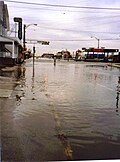 Flooding from the storm in Ocean City, New Jersey