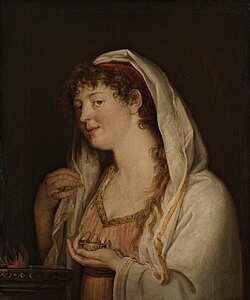 Yekaterina Ivavova (née Dimmert), the painter's spouse, 1800; Tretyakov Gallery, pendant to the prior