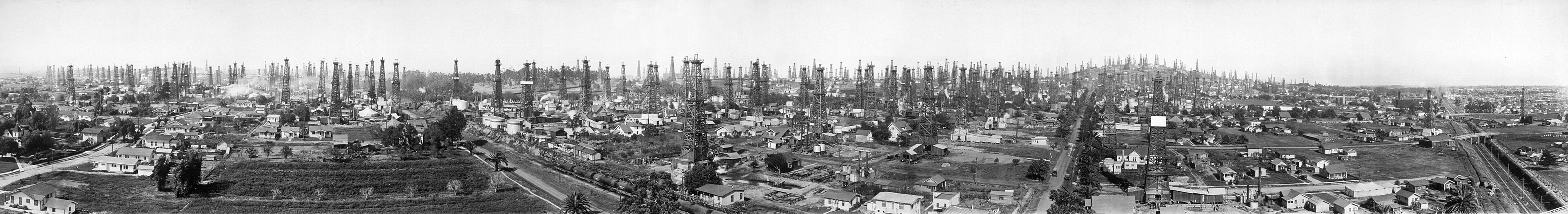 Signal Hill, California in circa 1923, by The Aerograph Co. (edited by Jujutacular)
