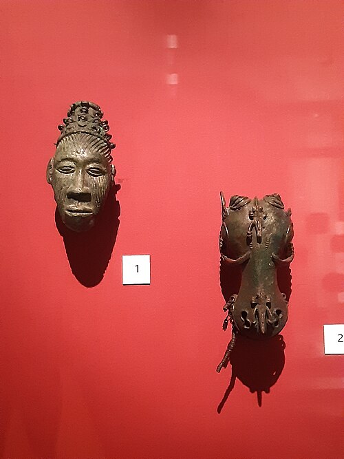 File:Bronze head and ram's head.jpg