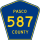 County Road 587 marker