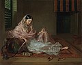 Image 30Muslin is a cotton fabric of plain weave made in a wide range of weights from delicate sheers to coarse sheeting. Early muslin was hand woven of uncommonly delicate handspun yarn, especially in the region around Dhaka, Bengal (now Bangladesh). The picture depicts an 18th-century woman in Dhaka clad in fine Bengali muslin.Photo Credit: Francesco Renaldi