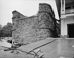 Second bridge's Georgetown abutment and Potomac Boat Club (1967)