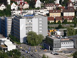Foto vom Haupteingang zum Voith-Stammsitz.