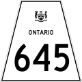 Highway 645 marker