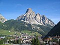 Sassongher rises above Corvara