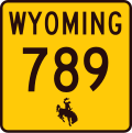 Wyoming Highway 789 marker
