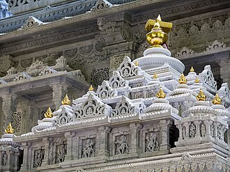 Akshardam New Jersey in Robbinsville, Mercer County, the world's second-largest Hindu temple and the largest in the Western Hemisphere. New Jersey is home to the highest Hindu population per capita in the U.S.