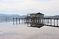Stilt house in Doiran Lake