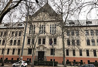 Mihajlo Pupin secondary school of electrical engineering by Bela Paklo i Štrob Mikša, 1921