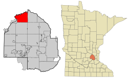 Location of Rogers, Minnesota