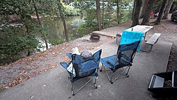 Creekside campsite at Jonestown/Hershey NE KOA Journey in Jonestown, Pennsylvania