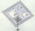 Knitted nut for use as inclinometer/quadrant