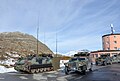 Militärfahrzeuge am Simplonpass