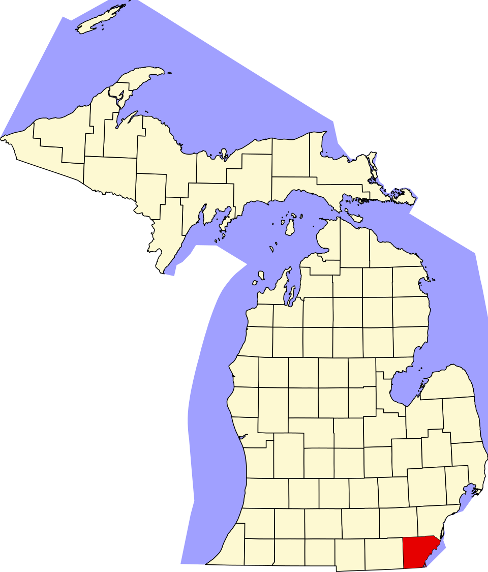 File:Map of Michigan highlighting Monroe County.svg
