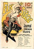 Uncensored poster for the French magazine Fin de Siècle, 1891