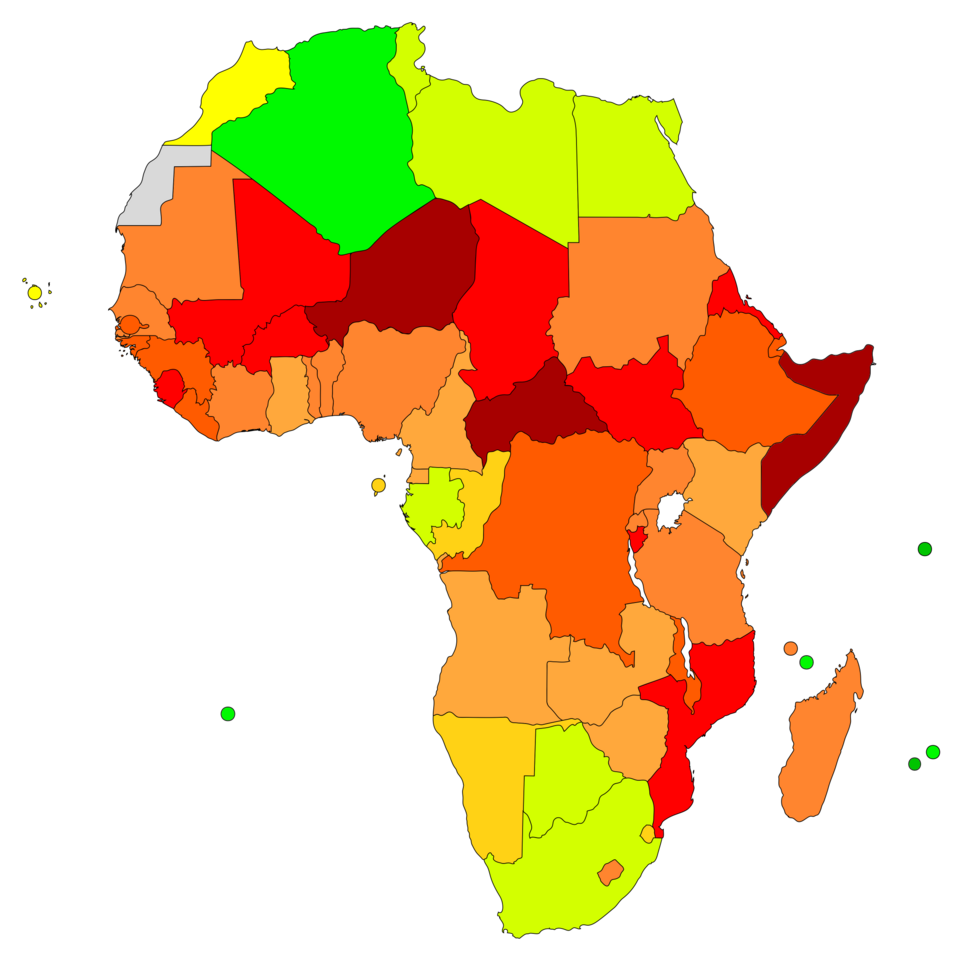 File:African countries by HDI (2019).png