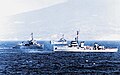 The two Rizal Class corvettes at the Balikatan 2000 exercises.