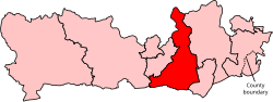 Location of the Wokingham constituency in Berkshire after the 2023 boundary review