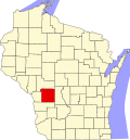 State map highlighting Monroe County