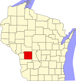 Location of Monroe County, Wisconsin