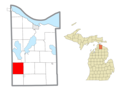 Location within Cheboygan County